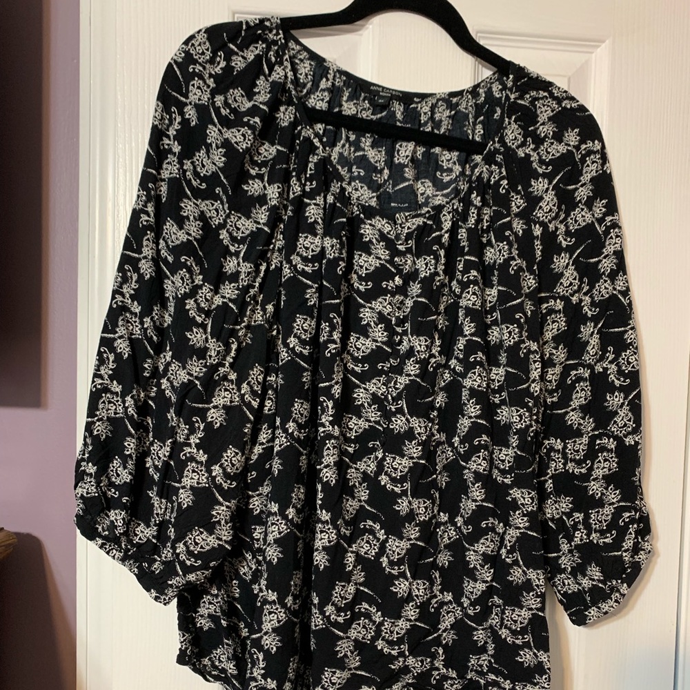 EUC black pattern shirt.